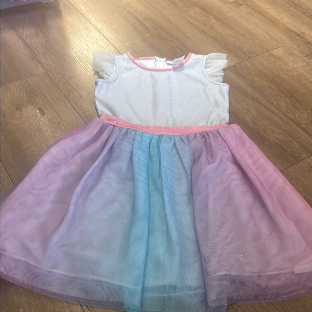 Sparkly White and Pastel Dress